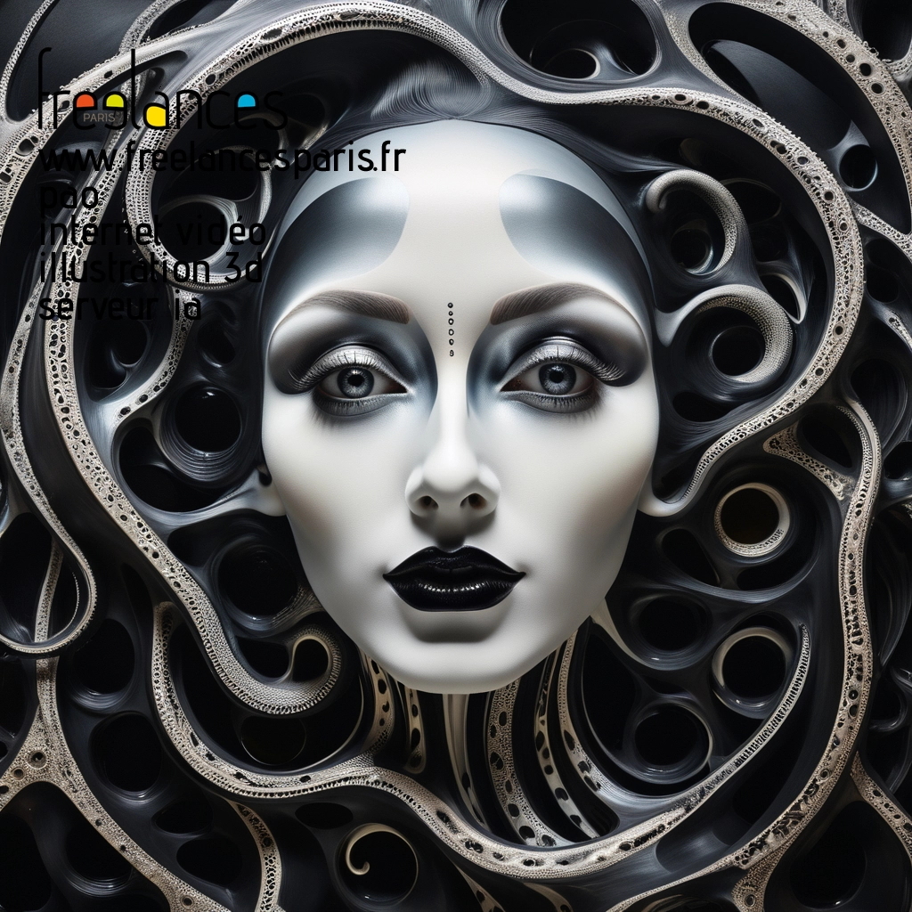 Pao mise en page internet vidéo illustration 3d serveur IA générative AI freelance paris studio de création magazines ufr1v0o0